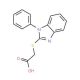 (1-Phenyl-1H-benzoimidazol-2-ylsulfanyl)-acetic acid (CAS 93866-15-0) - chemical structure image