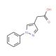 (1-phenyl-1H-pyrazol-4-yl)acetic acid (CAS 35715-77-6) - chemical structure image
