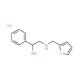 1-Phenyl-2-[(thiophen-2-ylmethyl)-amino]-ethanol hydrochloride - chemical structure image