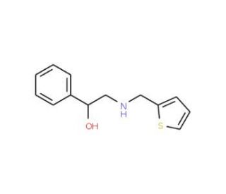 1-Phenyl-2-[(thiophen-2-ylmethyl)-amino]-ethanol - chemical structure image