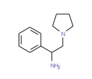 1-Phenyl-2-pyrrolidin-1-yl-ethylamine (CAS 31788-83-7) - chemical structure image
