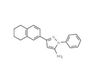 1-phenyl-3-(5,6,7,8-tetrahydronaphthalen-2-yl)-1H-pyrazol-5-amine - chemical structure image