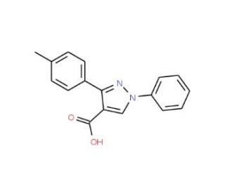 1-Phenyl-3-p-tolyl-1H-pyrazole-4-carboxylic acid (CAS 380910-52-1) - chemical structure image