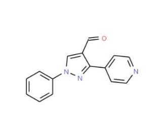 1-phenyl-3-pyridin-4-yl-1H-pyrazole-4-carbaldehyde (CAS 371917-81-6) - chemical structure image