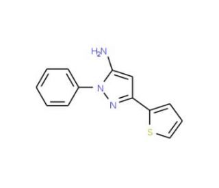 1-phenyl-3-(thiophen-2-yl)-1H-pyrazol-5-amine - chemical structure image