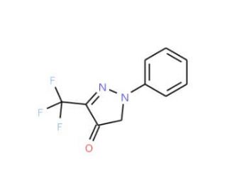 1-Phenyl-3-(trifluoromethyl)-1H-pyrazol-4(5H)-one - chemical structure image