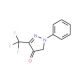 1-Phenyl-3-(trifluoromethyl)-1H-pyrazol-4(5H)-one - chemical structure image