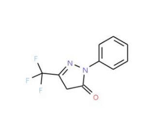 1-Phenyl-3-(trifluoromethyl)-2-pyrazolin-5-one (CAS 321-07-3) - chemical structure image
