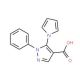 1-Phenyl-5-(1H-pyrrol-1-yl)-1H-pyrazole-4-carboxylic acid (CAS 116834-08-3) - chemical structure image