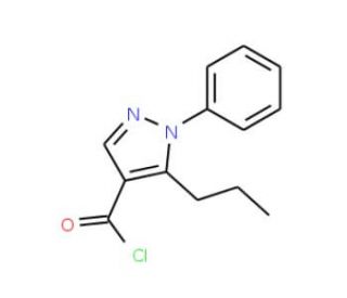1-phenyl-5-propyl-1H-pyrazole-4-carbonyl chloride (CAS 175137-15-2) - chemical structure image