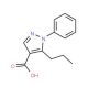 1-Phenyl-5-propylpyrazole-4-carboxylic acid (CAS 116344-17-3) - chemical structure image