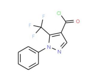 1-Phenyl-5-(trifluoromethyl)-1H-pyrazole-4-carbonyl chloride (CAS 175137-14-1) - chemical structure image