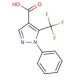 1-Phenyl-5-(trifluoromethyl)-1H-pyrazole-4-carboxylic acid (CAS 98534-81-7) - chemical structure image