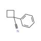 1-Phenylcyclobutanecarbonitrile (CAS 14377-68-5) - chemical structure image