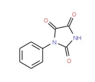1-phenylimidazolidine-2,4,5-trione (CAS 2211-33-8) - chemical structure image