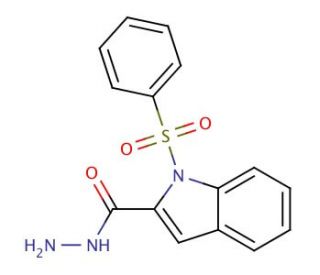 1-(phenylsulfonyl)-1H-indole-2-carbohydrazide - chemical structure image