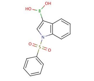 1-(Phenylsulfonyl)-3-indolylboronic acid (CAS 129271-98-3) - chemical structure image