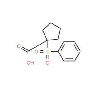 1-(phenylsulfonyl)cyclopentanecarboxylic acid (CAS 134937-34-1) - chemical structure image