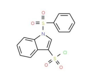 1-(Phenylsulfonyl)indole-3-sulfonyl chloride (CAS 535930-73-5) - chemical structure image