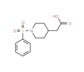 [1-(Phenylsulfonyl)piperidin-4-yl]acetic acid - chemical structure image