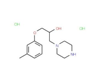 1-Piperazin-1-yl-3-m-tolyloxypropan-2-ol dihydrochloride - chemical structure image
