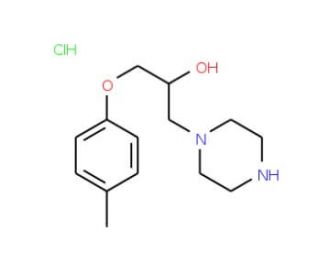 1-Piperazin-1-yl-3-p-tolyloxy-propan-2-ol hydrochloride - chemical structure image