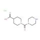 1-(piperazin-1-ylcarbonyl)piperidine-4-carboxylic acid hydrochloride - chemical structure image