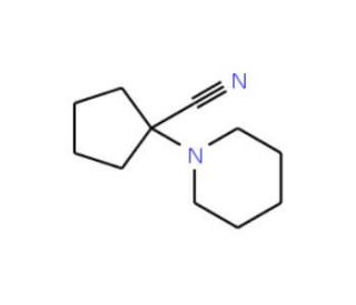 1-Piperidin-1-ylcyclopentanecarbonitrile (CAS 22912-32-9) - chemical structure image