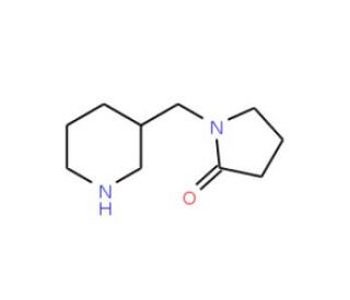 1-Piperidin-3-ylmethyl-pyrrolidin-2-one (CAS 876709-32-9) - chemical structure image
