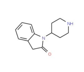 1-Piperidin-4-yl-1,3-dihydro-2H-indol-2-one (CAS 90536-91-7) - chemical structure image