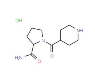 1-(piperidin-4-ylcarbonyl)pyrrolidine-2-carboxamide hydrochloride - chemical structure image
