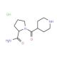 1-(piperidin-4-ylcarbonyl)pyrrolidine-2-carboxamide hydrochloride - chemical structure image