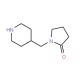 1-(Piperidin-4-ylmethyl)pyrrolidin-2-one (CAS 139726-90-2) - chemical structure image