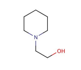 1-Piperidineethanol (CAS 3040-44-6) - chemical structure image
