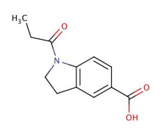 1-propanoyl-2,3-dihydro-1H-indole-5-carboxylic acid - chemical structure image