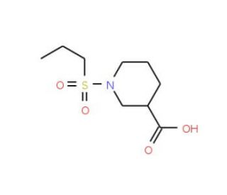 1-(propylsulfonyl)piperidine-3-carboxylic acid - chemical structure image