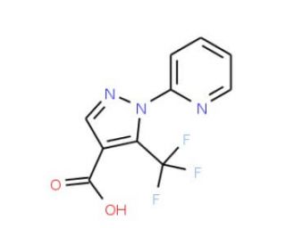 1-pyridin-2-yl-5-(trifluoromethyl)-1H-pyrazole-4-carboxylic acid - chemical structure image