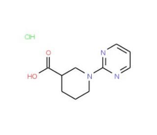 1-(Pyrimidin-2-yl)piperidine-3-carboxylic acid hydrochloride - chemical structure image