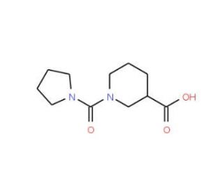 1-(pyrrolidin-1-ylcarbonyl)piperidine-3-carboxylic acid - chemical structure image