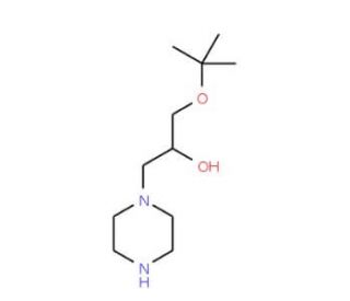 1-tert-Butoxy-3-piperazin-1-yl-propan-2-ol - chemical structure image