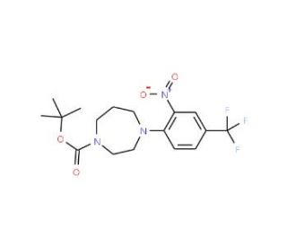 1-(tert-Butoxycarbonyl)-4-[2-nitro-4-(trifluoromethyl)phenyl]homopiperazine (CAS 306934-72-5) - chemical structure image