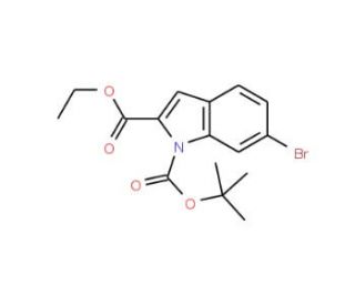 1-(tert-Butyl) 2-ethyl 6-bromo-1H-indole-1,2-dicarboxylate - chemical structure image