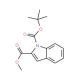 1-(tert-Butyl) 2-methyl 1H-indole-1,2-dicarboxylate (CAS 163229-48-9) - chemical structure image