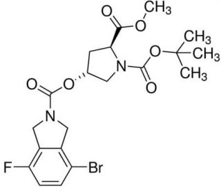 1-(Tert-butyl) 2-methyl (2S,4R)-4-((4-bromo-7-fluoroisoindoline-2-carbonyl)oxy)pyrrolidine-1,2-dicarboxylate (CAS 2021256-19-