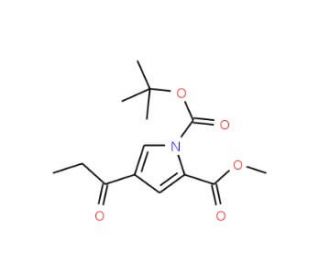 1-(tert-Butyl) 2-methyl 4-propionyl-1H-pyrrole-1,2-dicarboxylate - chemical structure image