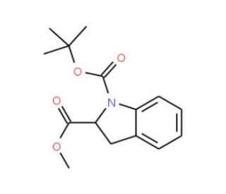 1-tert-Butyl-2-methylindoline-1,2-dicarboxylate (CAS 186704-03-0) - chemical structure image