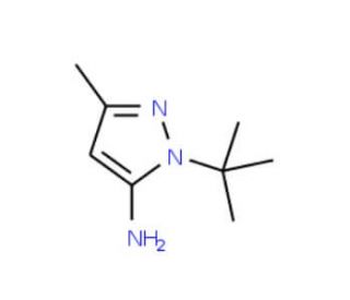 1-(tert-Butyl)-3-methyl-1H-pyrazol-5-ylamine (CAS 141459-53-2) - chemical structure image