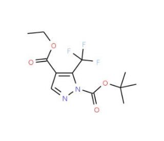 1-(tert-Butyl) 4-ethyl 5-(trifluoromethyl)-1H-pyrazole-1,4-dicarboxylate - chemical structure image