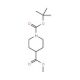 1-(tert-Butyl) 4-methyl piperidine-1,4-dicarboxylate (CAS 124443-68-1) - chemical structure image