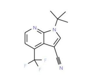 1-(tert-Butyl)-4-(trifluoromethyl)-1H-pyrrolo[2,3-b]pyridine-3-carbonitrile - chemical structure image
